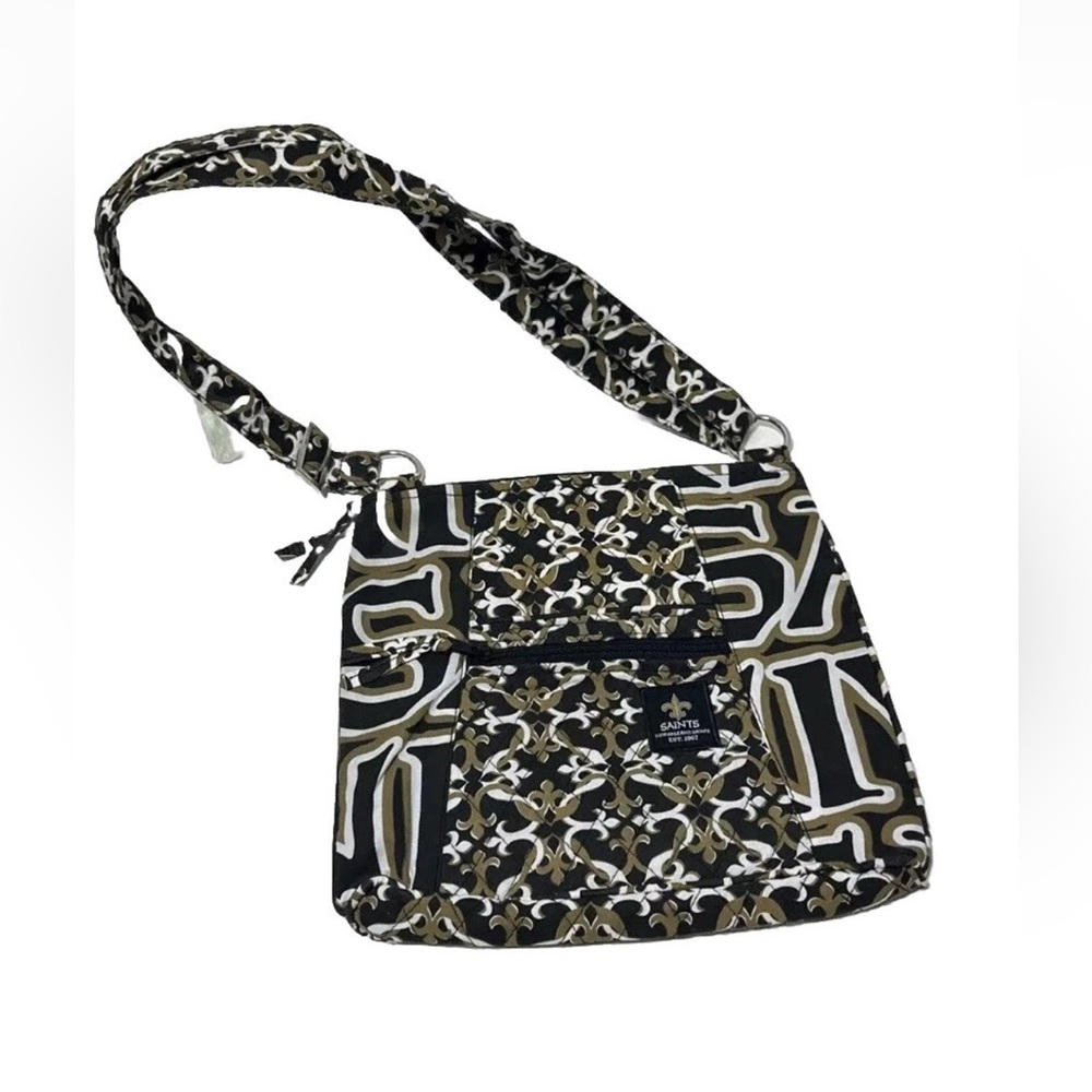 NFL New Orleans Saints Forever Collectibles Quilted Crossbody Purse Bag